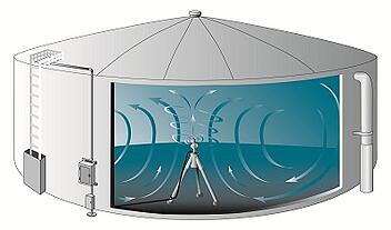 Tank with mixer illustration
