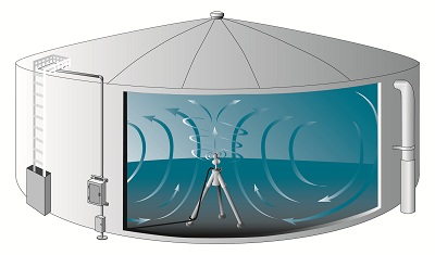 Tank with mixer illustration